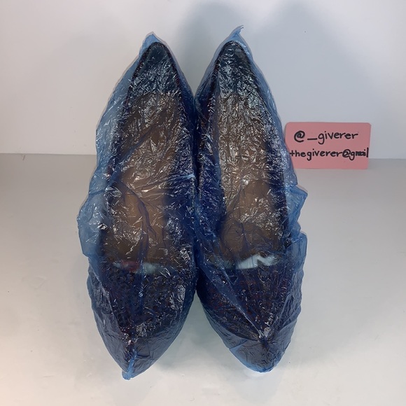 Rouge 9 8 Blue / Purple Snakeskin Print Almond Toe Pumps - Picture 12 of 16